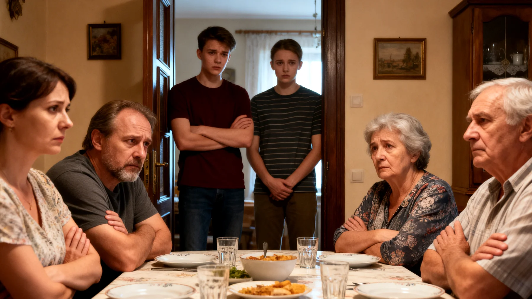 Rodzice młodych dorosłych dzieci borykają się z konfliktami z dalszą rodziną dotyczącymi wyboru życiowych ścieżek ich dzieci, różnic w wartościach i stylu życia, co prowadzi do napięć podczas spotkań rodzinnych i poczucia bycia osądzanymi"